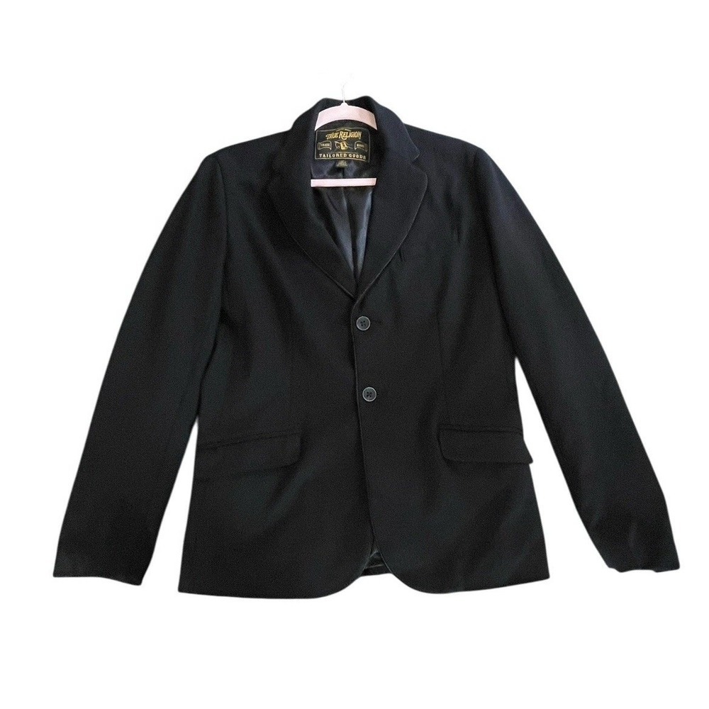 TRUE RELIGION Men's CASUAL TAILORED PONTE BLAZER JACKET Long Sleeve STRETCH sz S